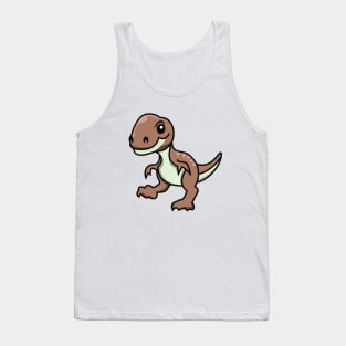 Cute Velociraptor Cartoon Dinosaur Lover Tank Top